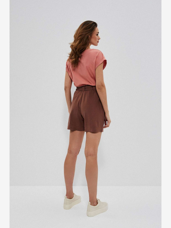 Moodo Hnědé dámské kraťasy Moodo