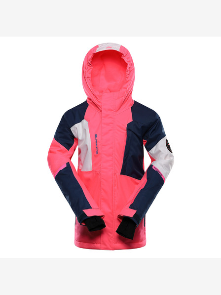 ALPINE PRO Dětská lyžařská bunda s membránou ptx snow ALPINE PRO DEARO neon knockout pink