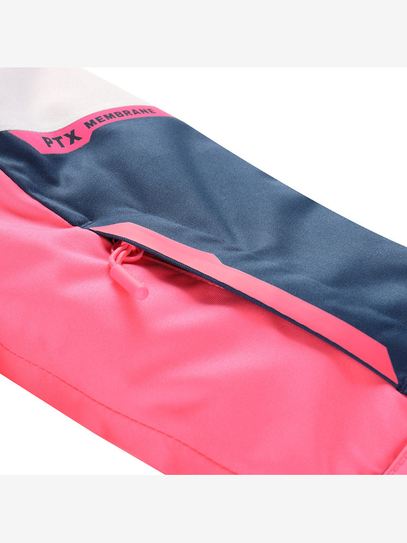 ALPINE PRO Dětská lyžařská bunda s membránou ptx snow ALPINE PRO DEARO neon knockout pink