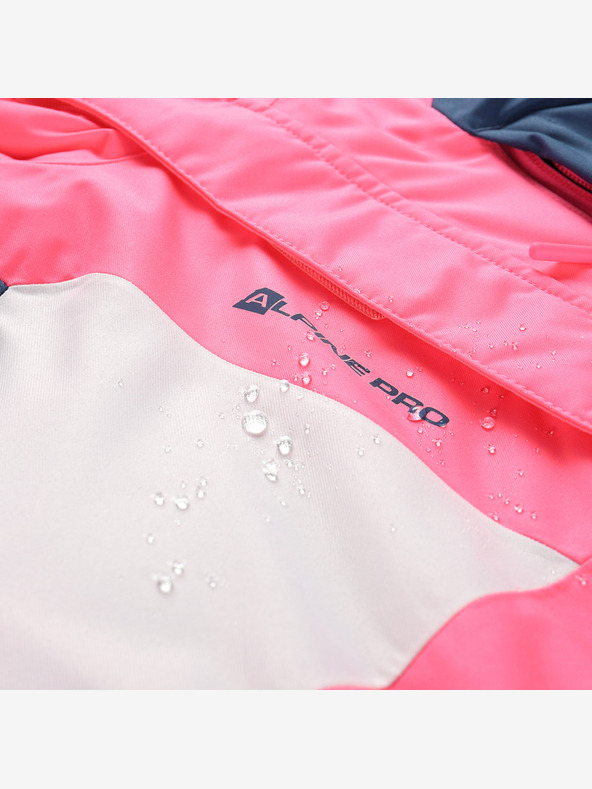 ALPINE PRO Dětská lyžařská bunda s membránou ptx snow ALPINE PRO DEARO neon knockout pink