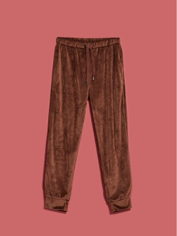 Moodo Hnědé dámské tepláky Moodo