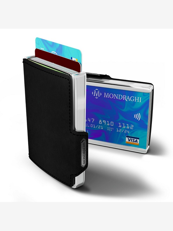 Mondraghi Černá kožená peněženka  Mondraghi Elegance