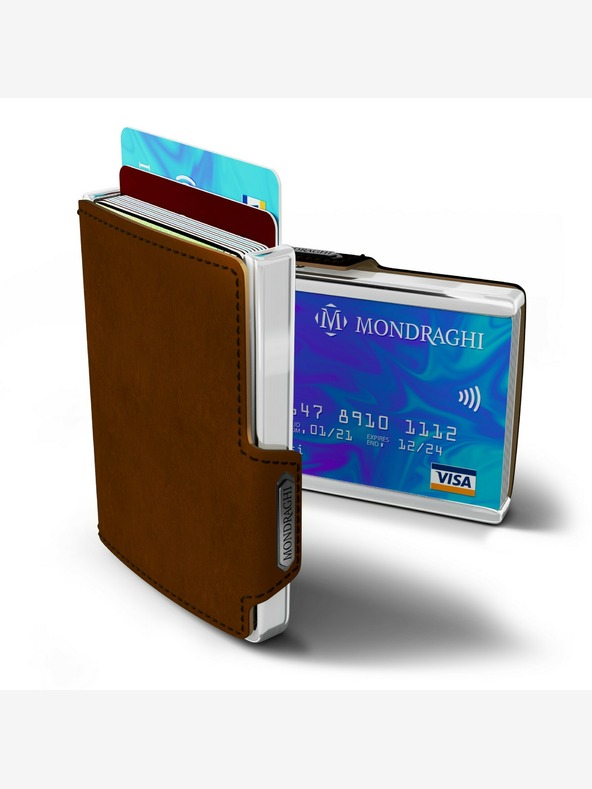Mondraghi Hnědá kožená peněženka  Mondraghi Elegance
