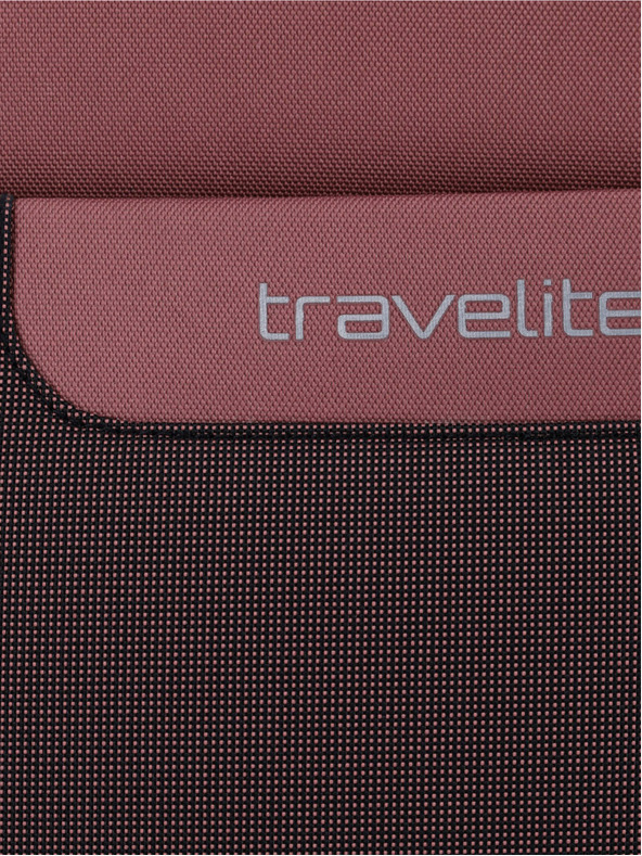 Travelite Růžovo-hnědý cestovní kufr Travelite Viia 4w M