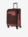 Travelite Růžovo-hnědý cestovní kufr Travelite Viia 4w M