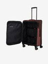 Travelite Růžovo-hnědý cestovní kufr Travelite Viia 4w M