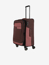 Travelite Růžovo-hnědý cestovní kufr Travelite Viia 4w M
