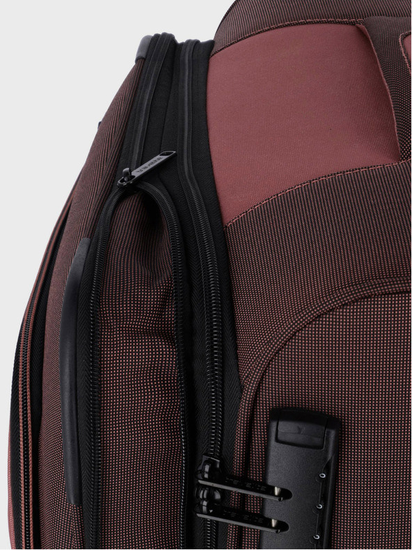 Travelite Růžovo-hnědý cestovní kufr Travelite Viia 4w M
