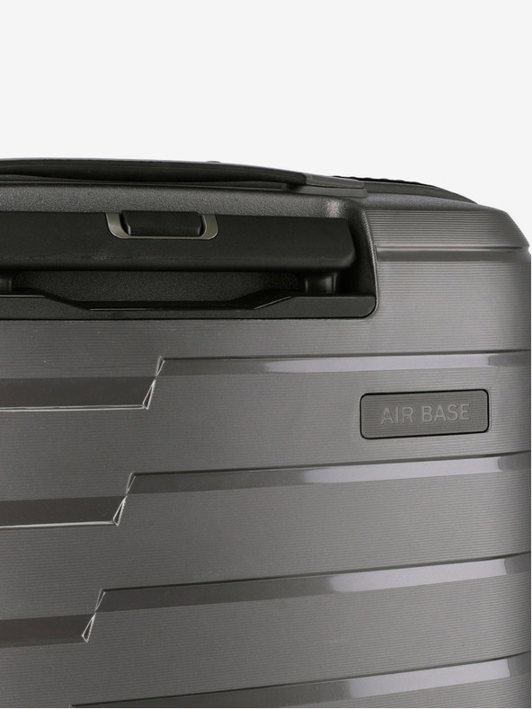 Travelite Šedý cestovní kufr Travelite Air Base 4w S Front pocket Anthracite