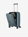 Travelite Modrý cestovní kufr Travelite Air Base 4w S Front pocket Ice blue