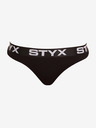 Styx Černá dámská tanga se sportovní gumou Styx
