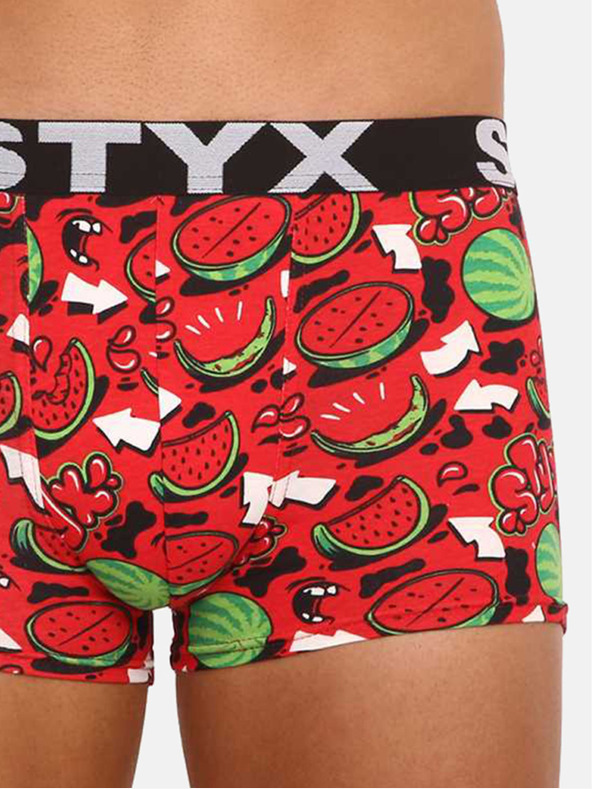 Styx Pánské boxerky Styx art sportovní guma melouny