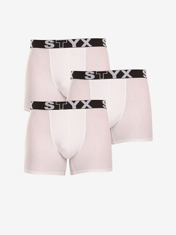 Styx Sada tří - pánské boxerky Styx long sportovní guma