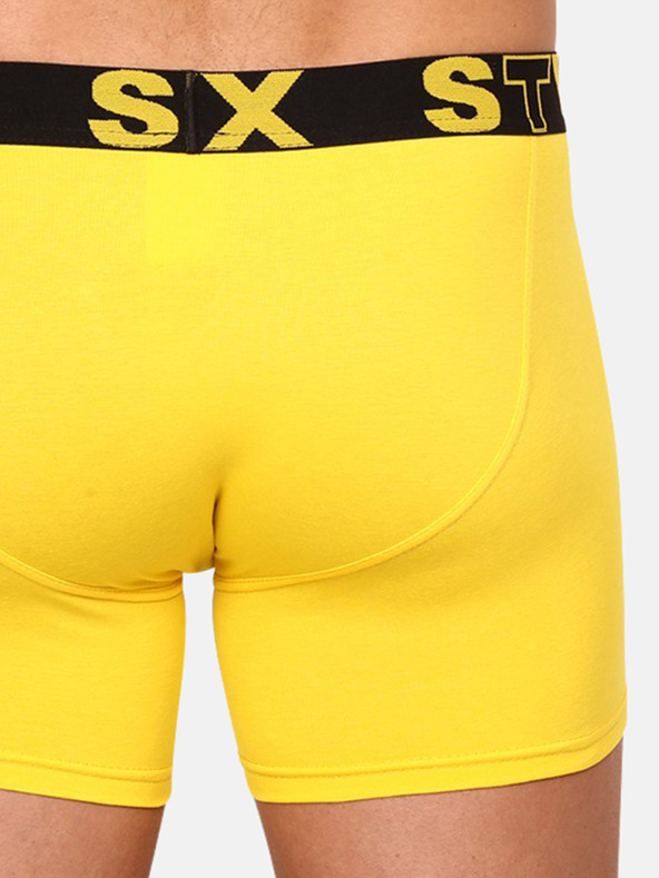 Styx Žluté pánské boxerky Styx Long
