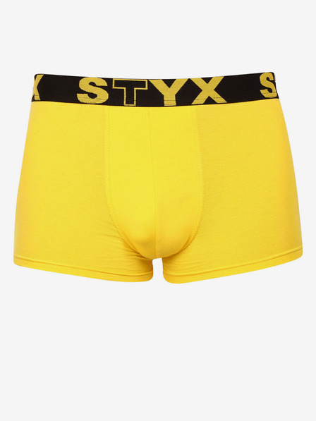 Styx Žluté pánské boxerky Styx