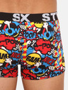 Styx Modro-červené pánské vzorované boxerky Styx art Poof