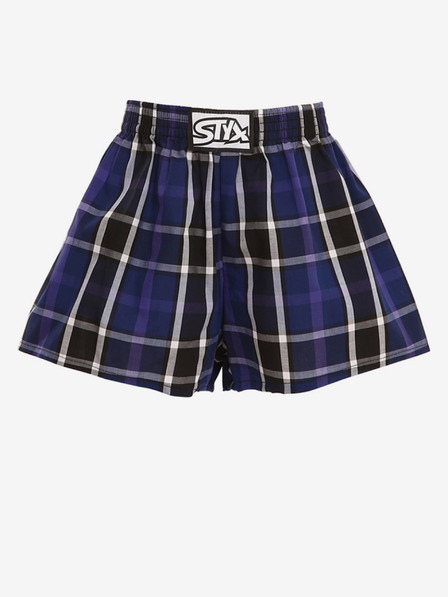 Styx Modro-černé klučičí kostkované trenýrky Styx