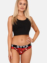 Styx Černo-červené dámské vzorované kalhotky Styx art Melouny