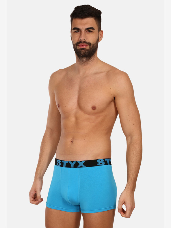 Styx Pánské boxerky Styx sportovní guma světle modré