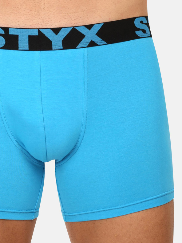 Styx Světle modré pánské boxerky Styx long