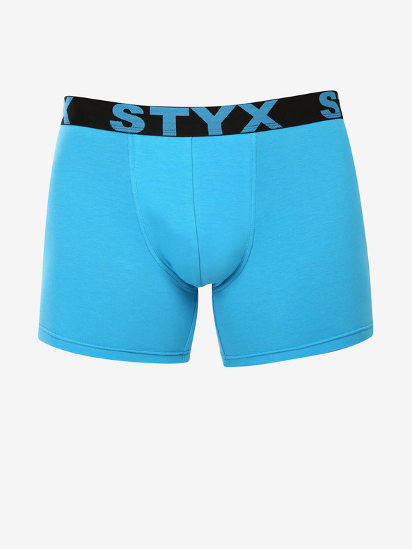 Styx Světle modré pánské boxerky Styx long