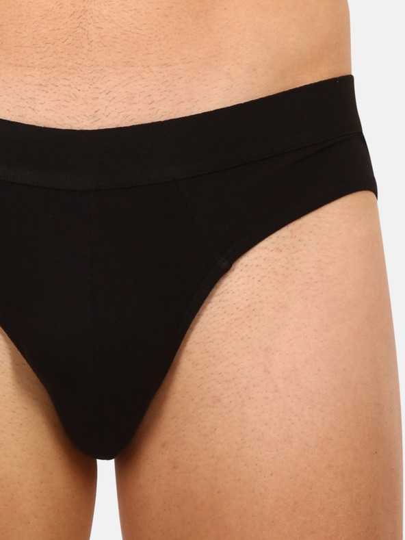 Nedeto Sada deseti pánských slipů v černé barvě Nedeto