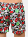 Styx Šedo-červené pánské vzorované trenýrky Styx premium art Melouny