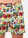 Styx Žluto-červené pánské vzorované trenýrky Styx premium art Emoji