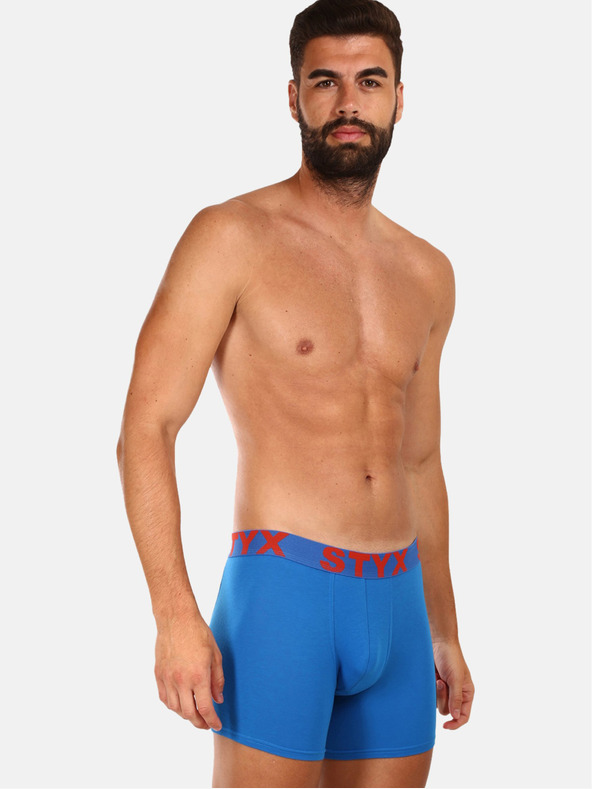 Styx Modré pánské boxerky Styx