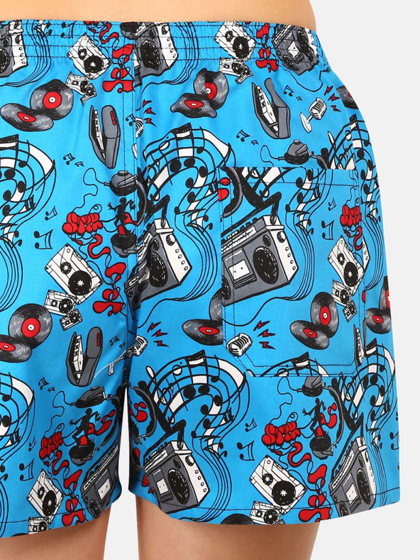 Styx Modré dámské vzorované trenýrky na spaní Styx Hudba