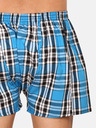 Styx Modré pánské kostkované trenýrky Styx
