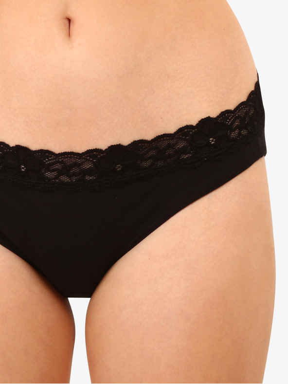 Styx Černé dámské kalhotky s krajkou Styx