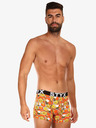 Styx Oranžové pánské vzorované boxerky Styx