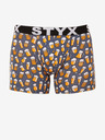 Styx Šedé pánské vzorované boxerky Styx Pivo