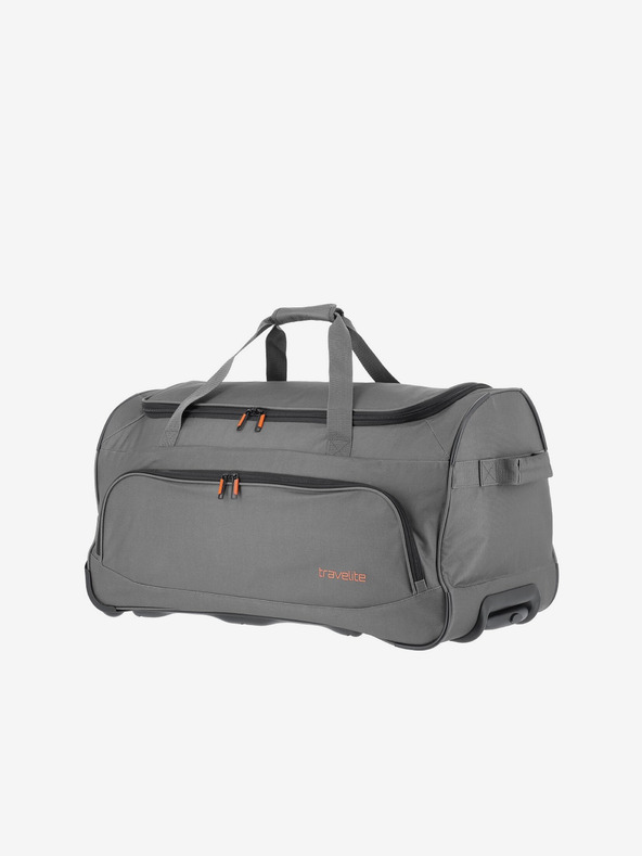 Travelite Šedá cestovní taška Travelite Basics Fresh Wheeled Duffle