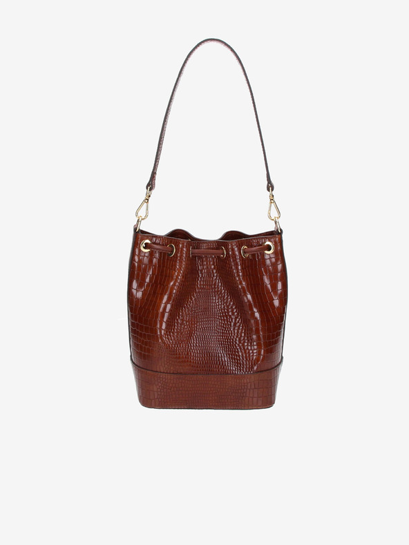 Elega Hnědý dámský kožený vak Elega Riches