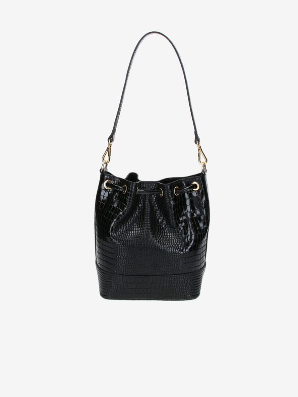 Elega Černý dámský kožený vak Elega Riches