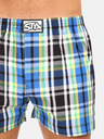 Styx Zeleno-modré pánské kostkované trenýrky Styx