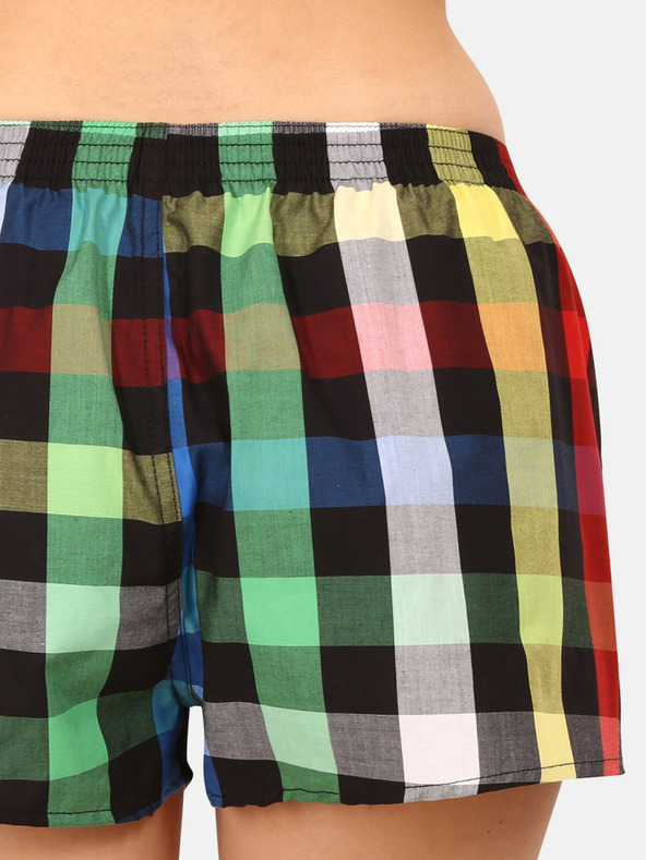 Styx Zeleno-černé dámské kostkované trenýrky Styx