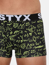Styx Žluto-černé pánské boxerky Styx Fyzika