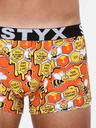 Styx Žluto-oranžové pánské vzorované boxerky Styx Včelky
