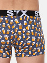 Styx Šedé pánské vzorované boxerky Styx Pivo