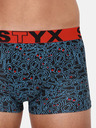 Styx Modro-černé pánské vzorované boxerky Styx
