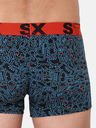 Styx Modro-černé pánské vzorované boxerky Styx