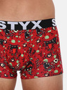 Styx Červené pánské vzorované boxerky Styx
