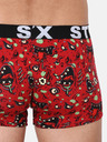 Styx Červené pánské vzorované boxerky Styx