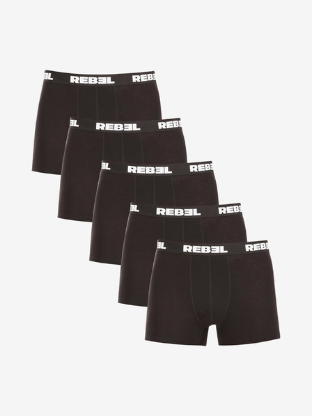 Nedeto Sada pěti pánských boxerek v černé barvě Nedeto Rebel