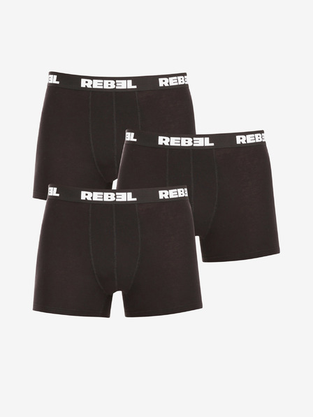 Nedeto Sada tří pánských boxerek v černé barvě Nedeto Rebel