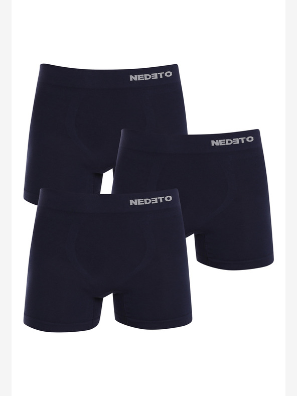 Nedeto Sada třípánských bezešných boxerek v tmavě modré barvě Nedeto