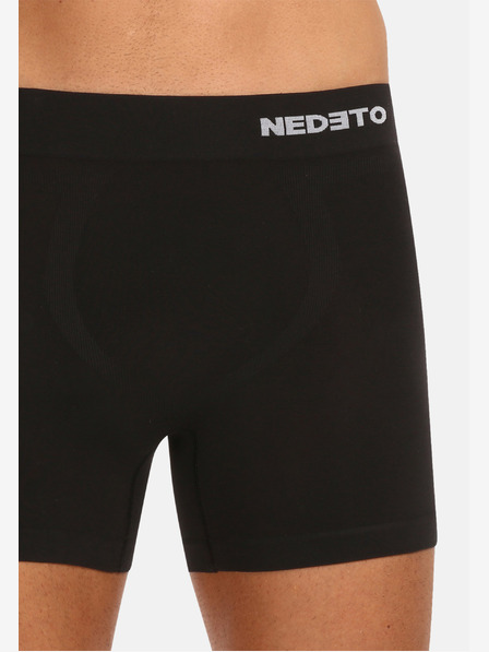 Nedeto Sada třípánských bezešných boxerek v černé barvě Nedeto